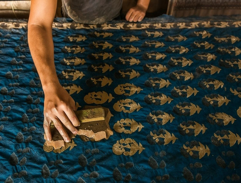 Traditional Dabu artisans at work