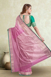 Wild Orchid Monotone Kanjivaram Silk Saree 10075619