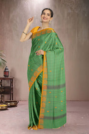Green Handloom Chettinad Cotton Saree 10075868