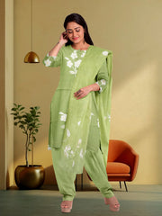 Green Hand Painted Co-ord Set 10073747