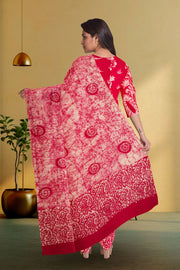 Red Batik Printed Co-ord Set 10066219