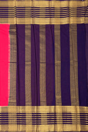 Bright Pink Semi Mysore Crepe Silk Saree 10077824