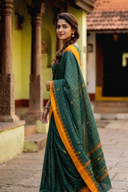 Green Handloom Chettinad Cotton Saree 10077328