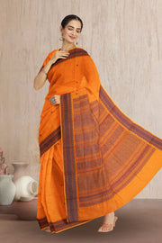 Orange Kanchi Cotton Saree 10069236