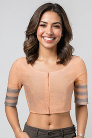 Peach Andhra Cotton Blouse 10074423