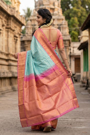 Blue Kanjivaram Pure Silk Saree 10076134