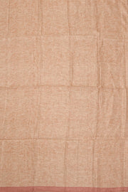 Beige Printed Semi Tussar Silk Saree with Leafy Borders 10077979