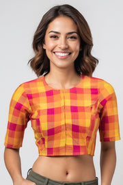 Multicolour Chettinad Cotton Blouse 10074431