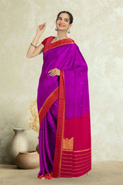 Purple Kanjivaram Pure Silk Saree 10076080