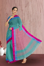 Green Shantipur Tant Bengal Cotton Saree 10074971