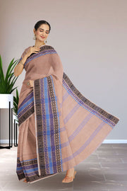 Brown Shantipur Tant Bengal Cotton Saree 10074983
