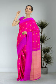 Pink Kanjivaram Pure Silk Saree 10076114