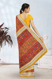 Red Kashmiri Printed Silk Saree 10075994