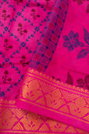 Dark Pink Sungudi Saree 10078051