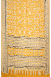 Yellow Kashmiri Printed Silk Saree 10075993