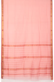 Pink Maheshwari Silk Cotton Saree 10076359