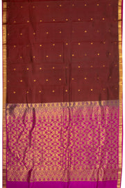 Brown Kanjivaram Pure Silk Saree 10076074