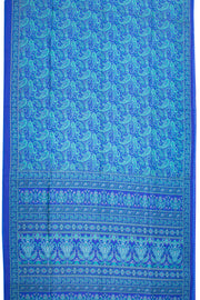 Blue Kashmiri Printed Silk Saree 10075992