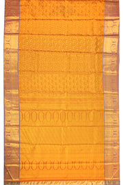 Golden Orange Kanjivaram Pure Silk Saree 10077169