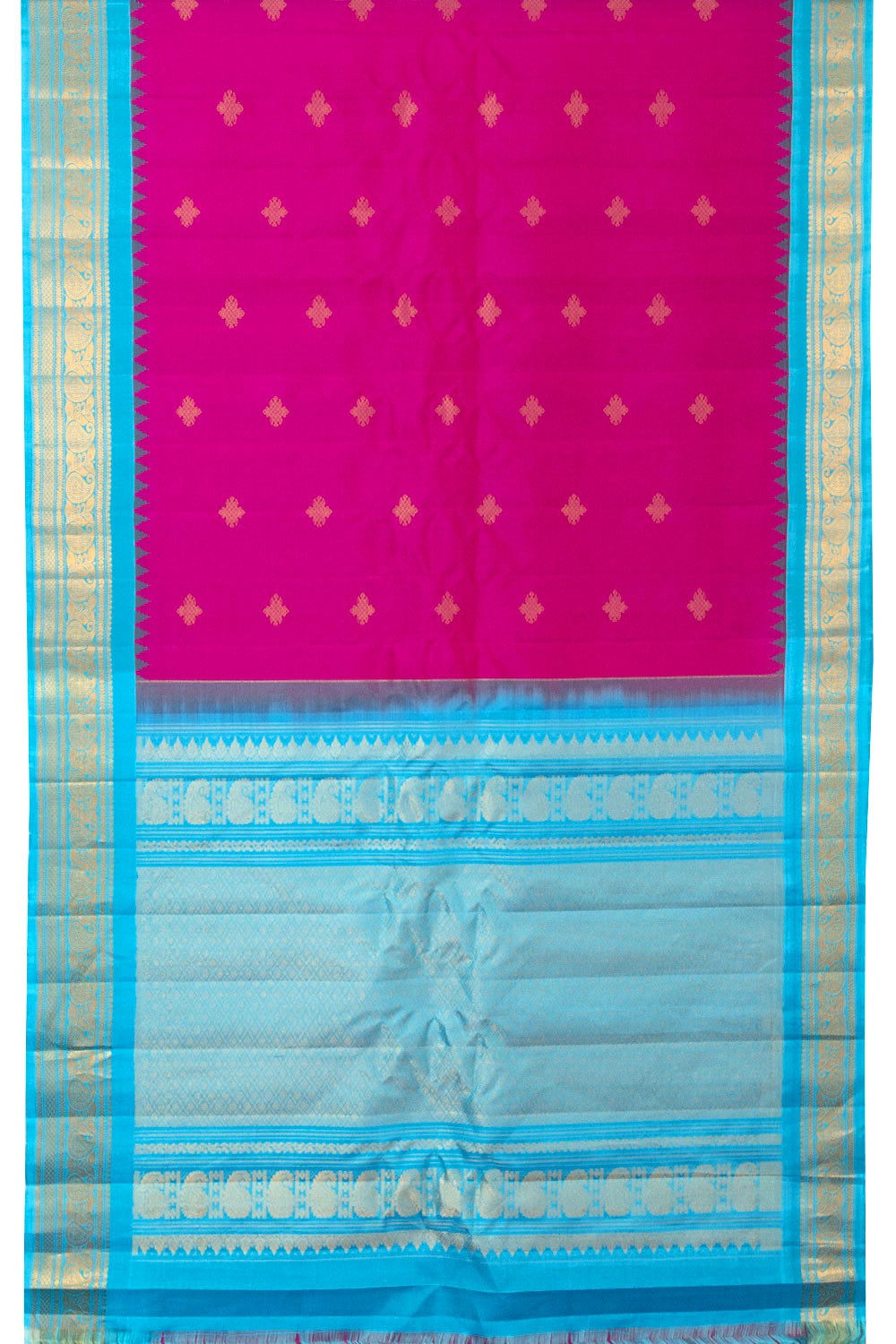 Pink Handloom Gadwal Silk Saree - Avishya