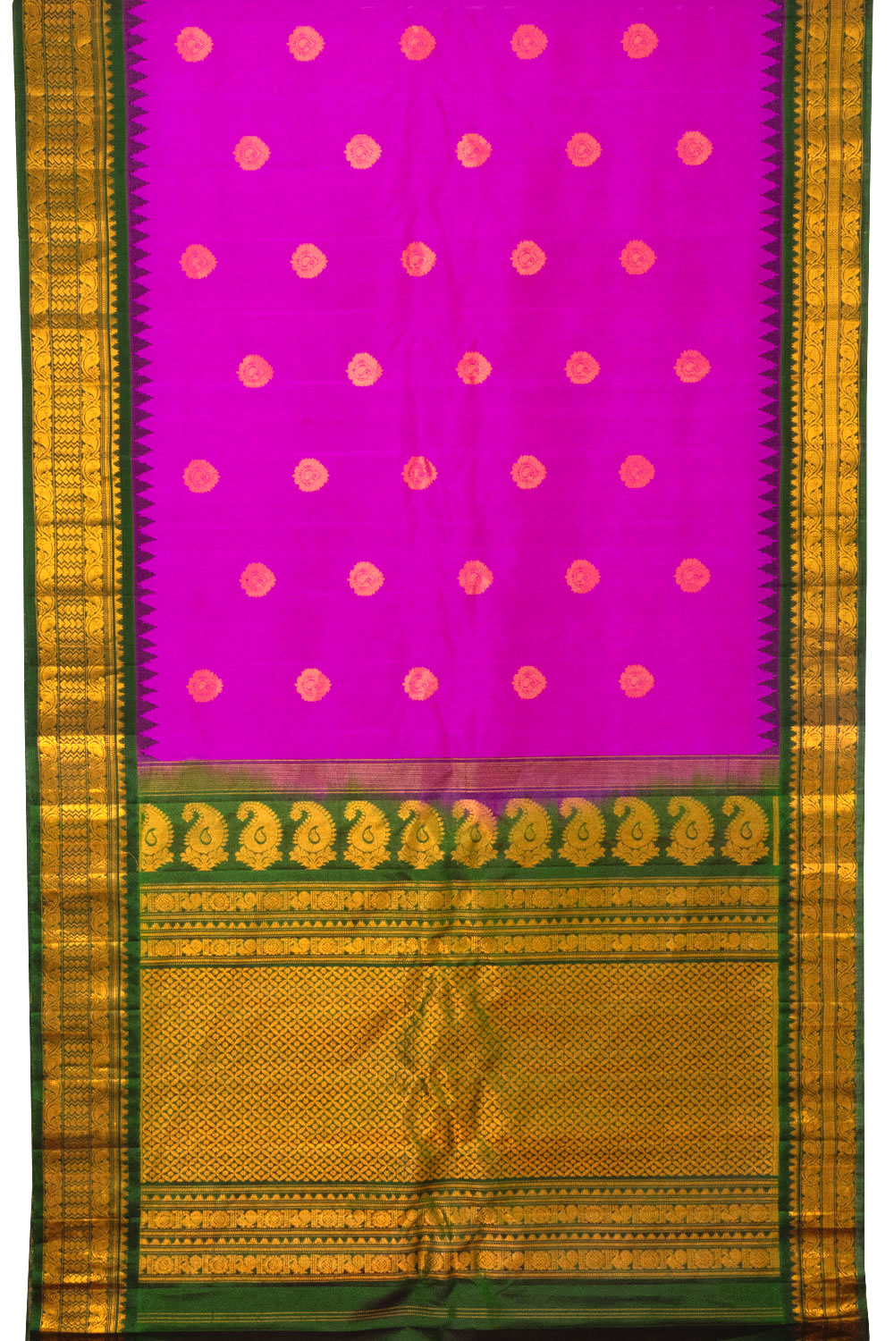 Purple Handloom Gadwal Silk Saree - Avishya