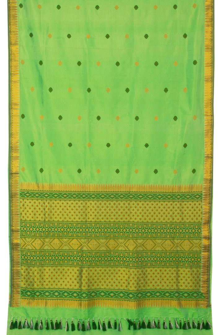 Green Handloom Assam Silk Saree - Avishya