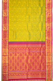 Lime Green Kanjivaram Pure Silk Saree 10077163