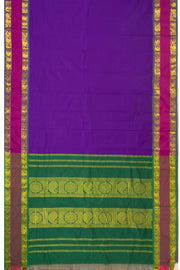 Purple Kanjivaram Vegan Silk Saree with Contrast Pallu 10077084