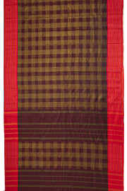 Brown Kanjivaram Vegan Silk Saree 10077087