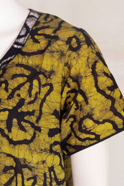 Yellow Batik Printed Cotton Nightwear 10076178