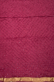 Maroon Zari Border Mulberry Silk Saree Without Blouse 10076900
