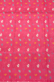 Hibiscus Pink Fancy Printed Linen Saree 10075294
