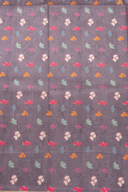 Lavender Grey Fancy Printed Linen Saree 10075295