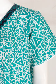 Blue Batik Printed Cotton Nightwear 10076182