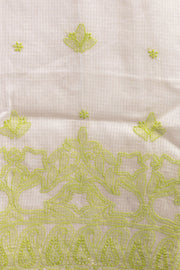 White Chikankari Embroidery Cotton Kurta 10071467