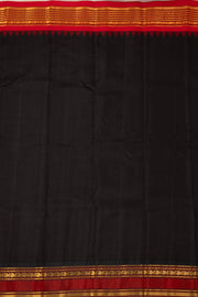 White Gadwal Kuttu Silk Saree With Temple Border 10077048
