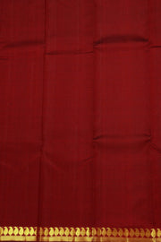 Maroon Monotone Kanjivaram Pure Silk Saree With Zari Border 10077915