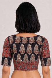 Red Ajrakh Printed Cotton Blouse 10073360