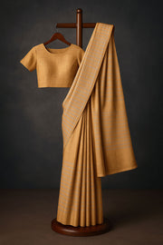 Brown Handwoven Chanderi Saree 10075515