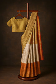 Multicolor Handwoven Chanderi Saree 10075511