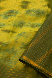 Olive Green Sungudi Cotton Saree 10078020