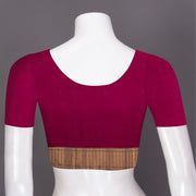 Magenta Maheshwari Silk Cotton Saree 10075251