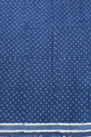 Indigo Blue Dyed Mulmul Cotton Saree 10075059