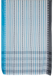 White Handloom Dhaniakhali Cotton Saree 10063796