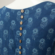 Blue Hand Block Printed Cotton Blouse - Avishya