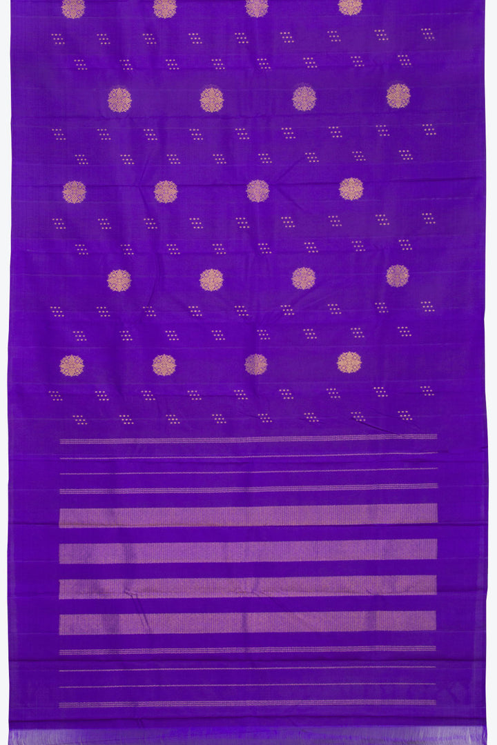 Jamun Purple Pure Zari Borderless Kanjivaram Silk Saree 10062341