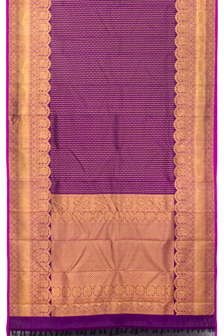 Jamun Purple Pure Zari Kanjivaram Silk Saree 10062482