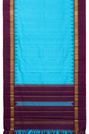 Ananda Blue Pure Zari Korvai Kanjivaram Silk Saree 10062484