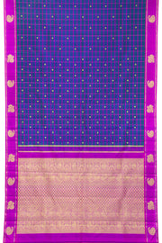 MS Blue and Green Double Colour Pure Zari Kanjivaram Silk Saree 10062494