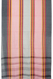Grey & Red Handloom Dhaniakhali Cotton Saree 10062589